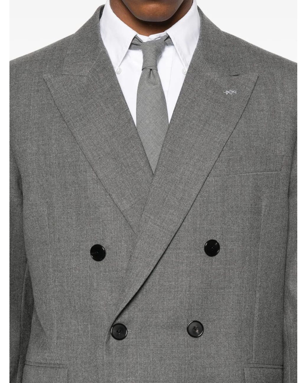 Blazer Con Solapas De Pico Givenchy de hombre de color Gray
