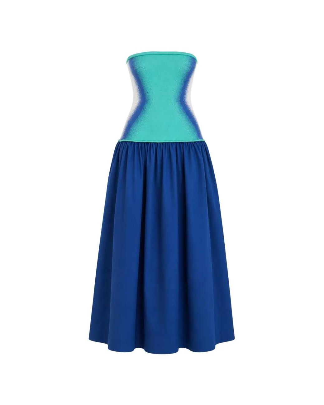 Ph5 Blue Almond Strapless Maxi Dress