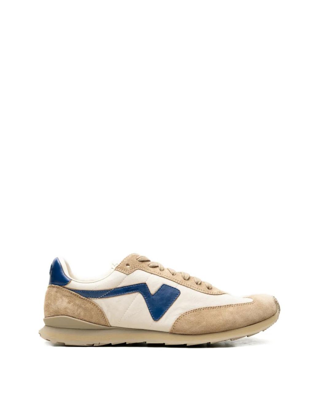 Visvim White Fkt Runner Panelled Suede-Trim Sneakers for men