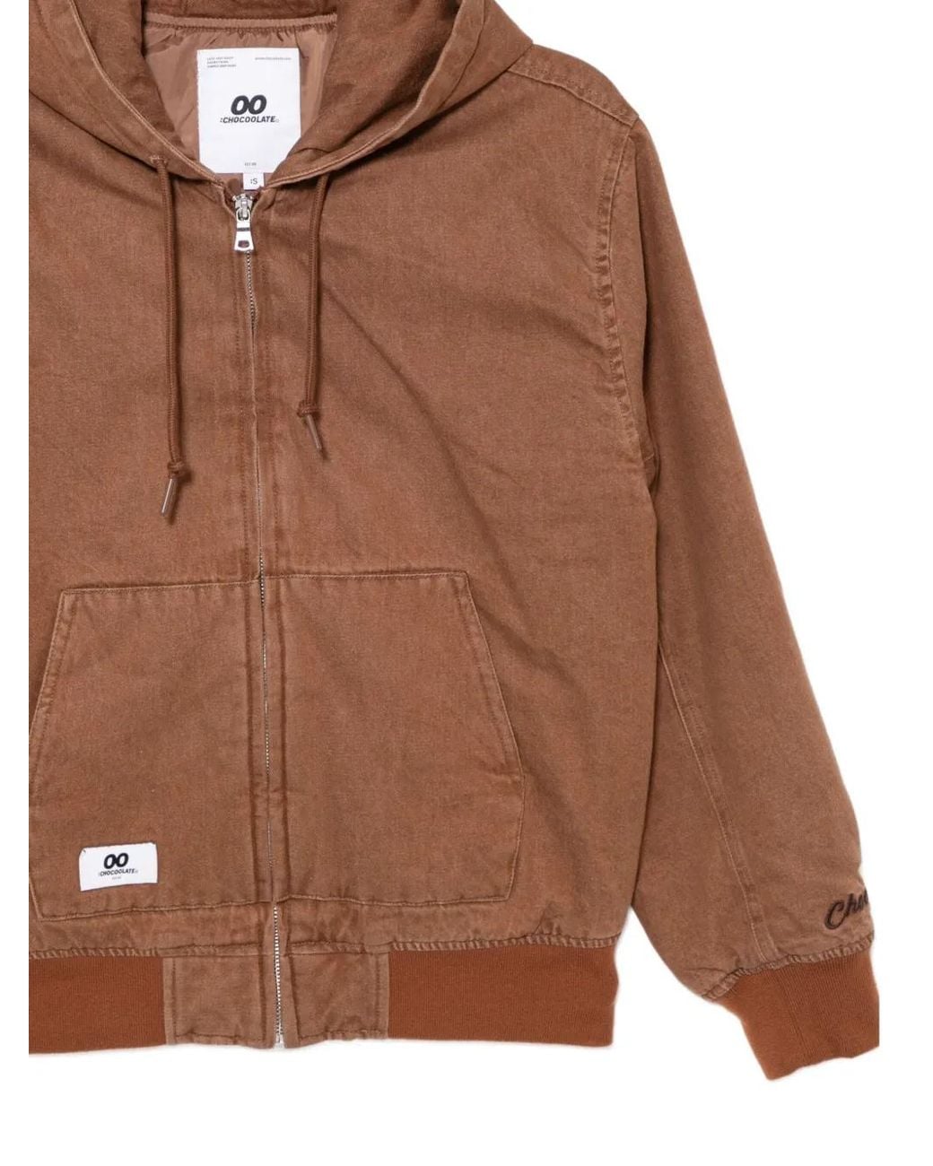 Chocoolate Brown Logo-Patch Jacket