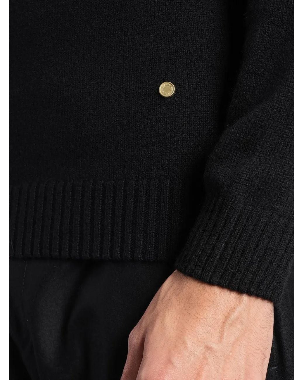 Grayed Black Long-Sleeve Polo Shirt for men