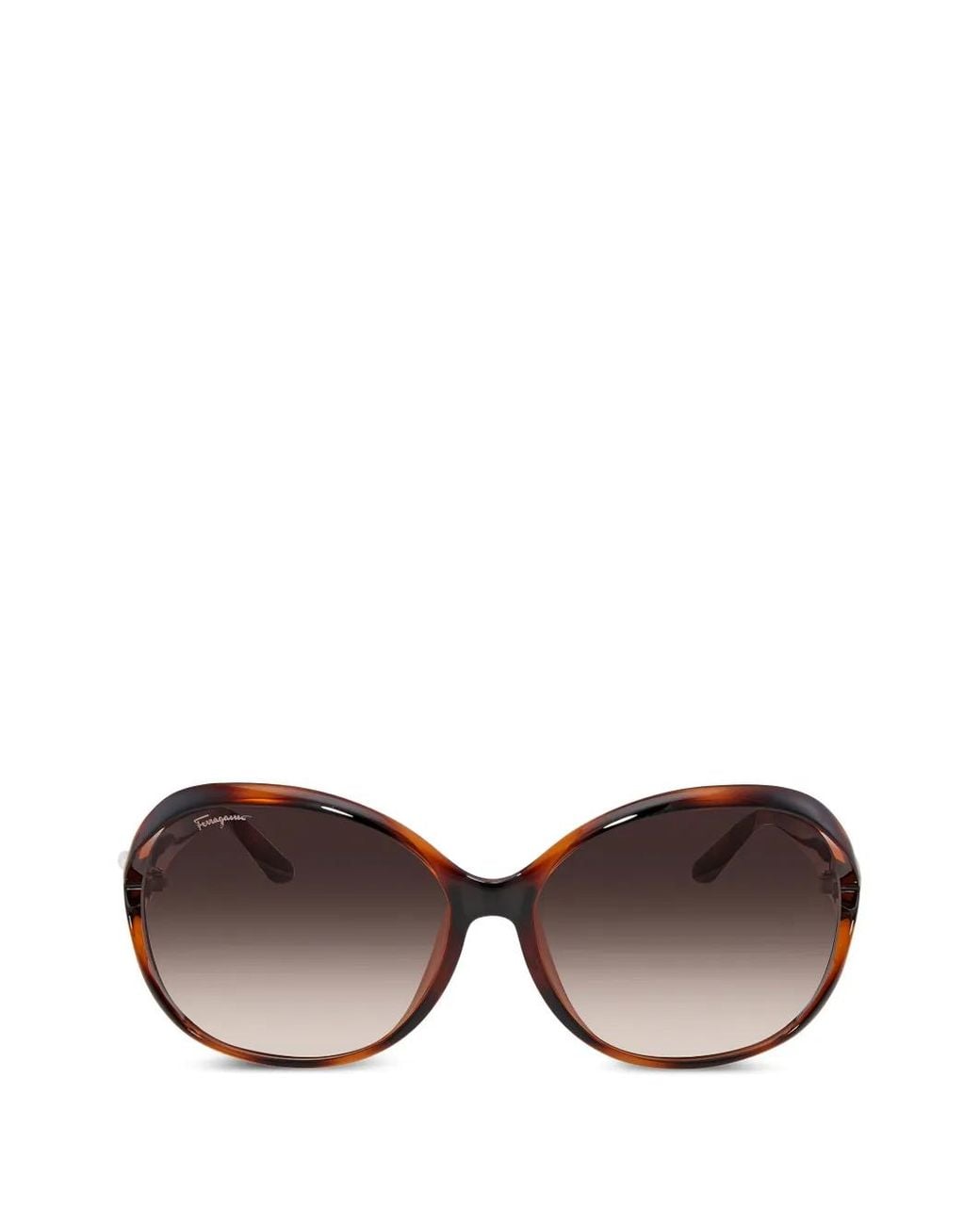 Ferragamo Eyewear Brown Oval-Frame Sunglasses