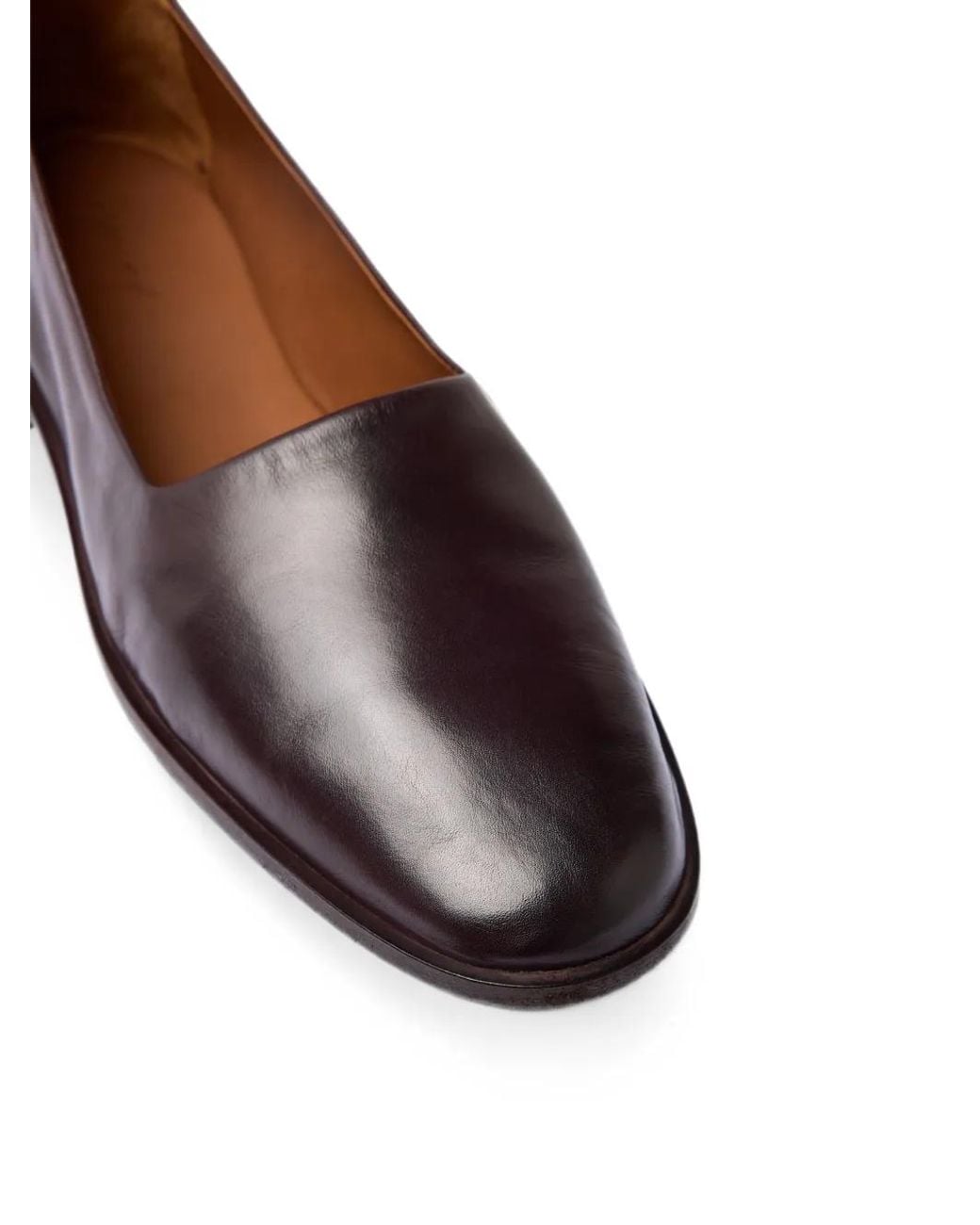 Marsèll White Stesa Round-Toe Leather Loafers