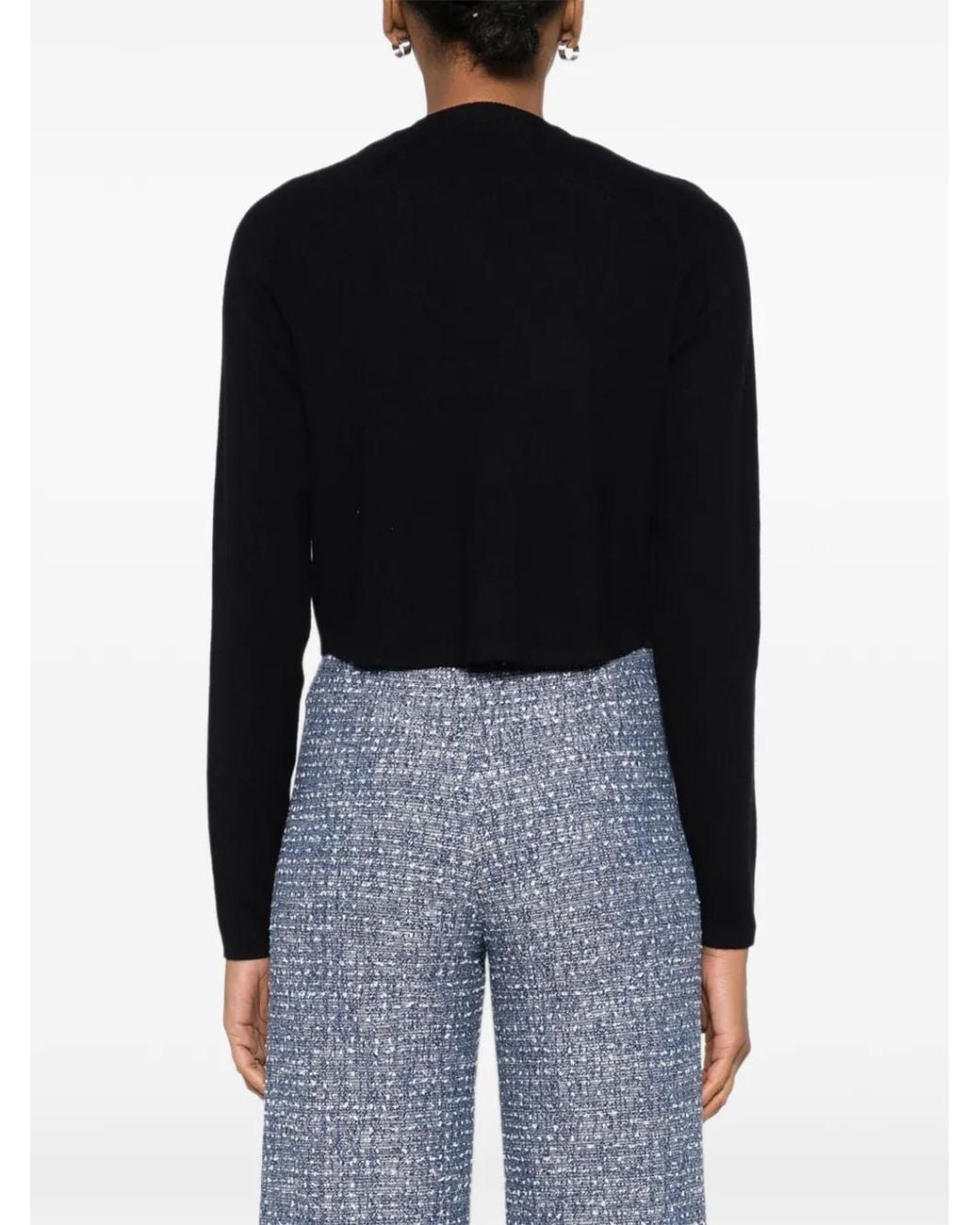 Maje Black Bow Jewellery Button Cardigan