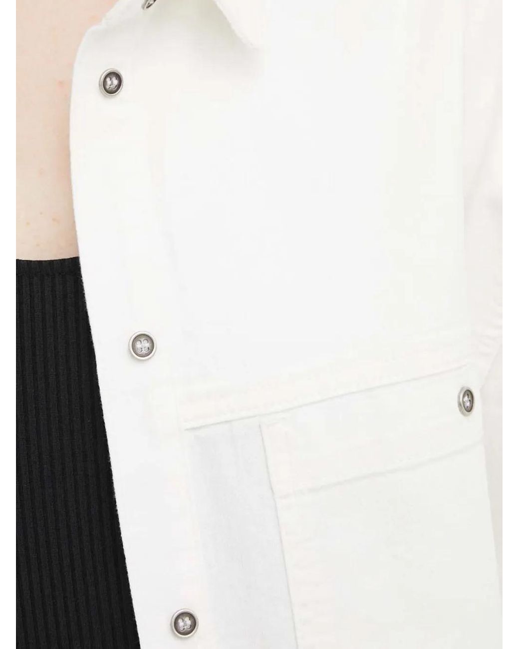 IRO White Buttoned Pollo Colar Shirt