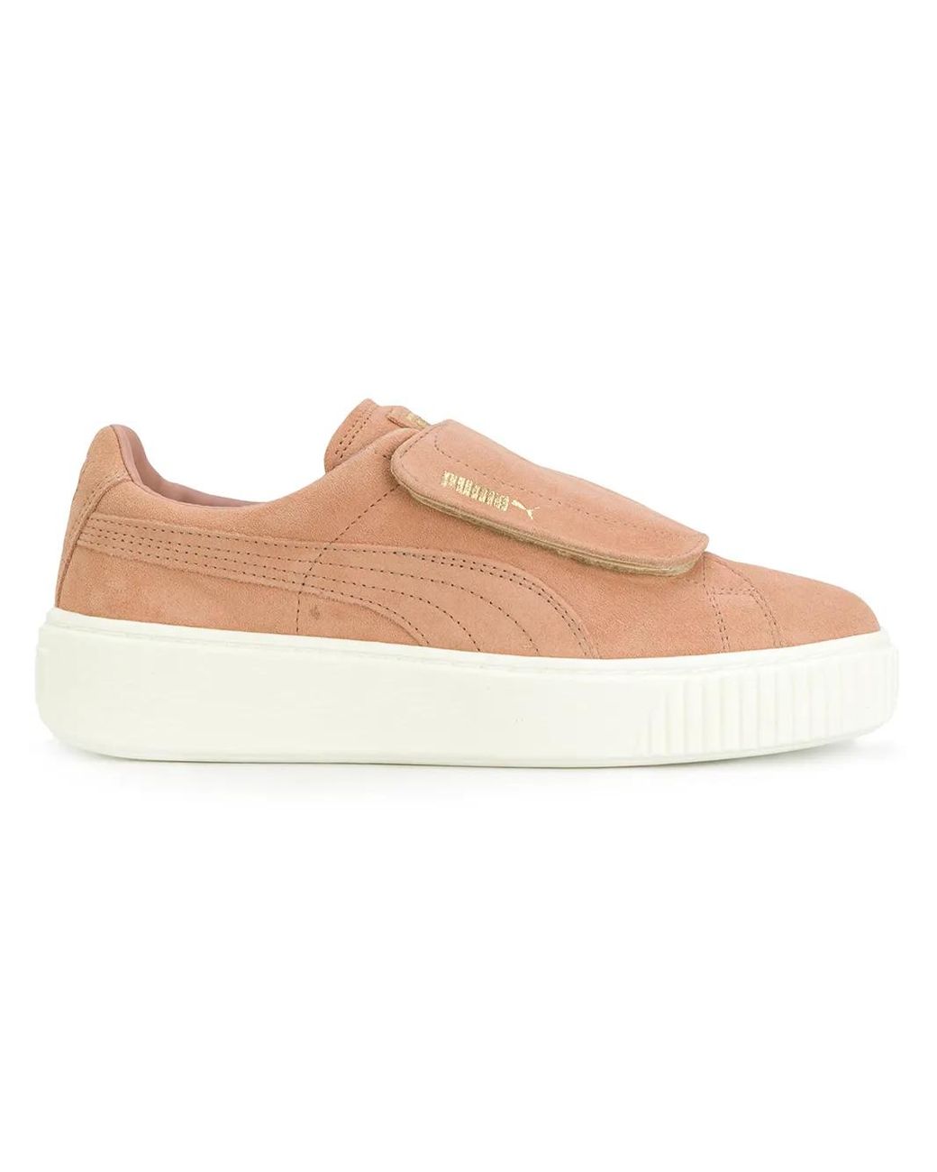 PUMA Pink Platform Touch-Strap Sneakers