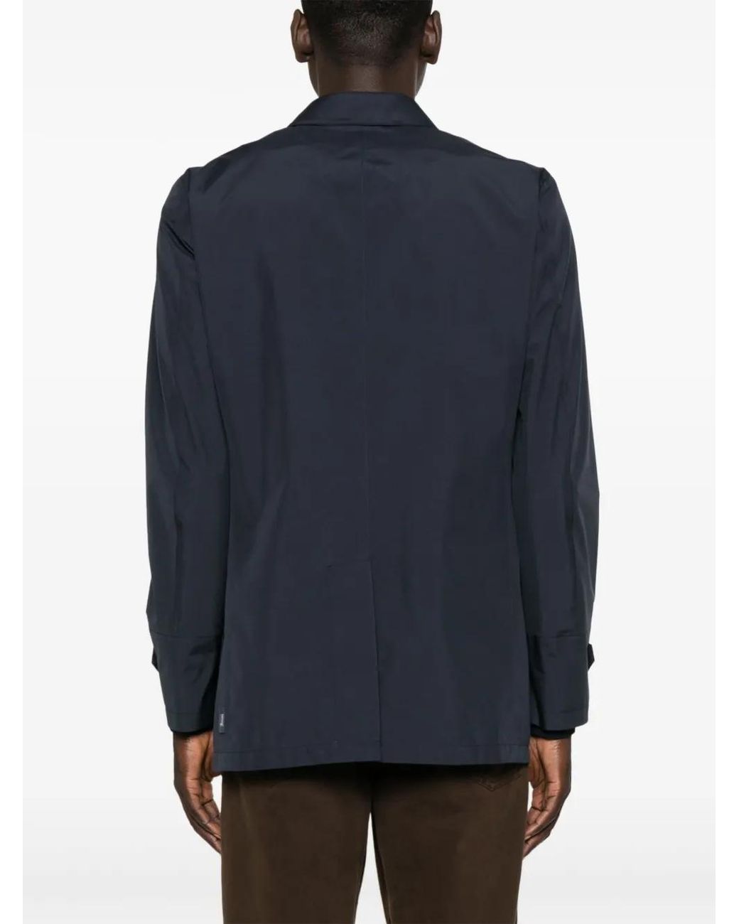 Chaqueta liviana con botones Herno de hombre de color Blue