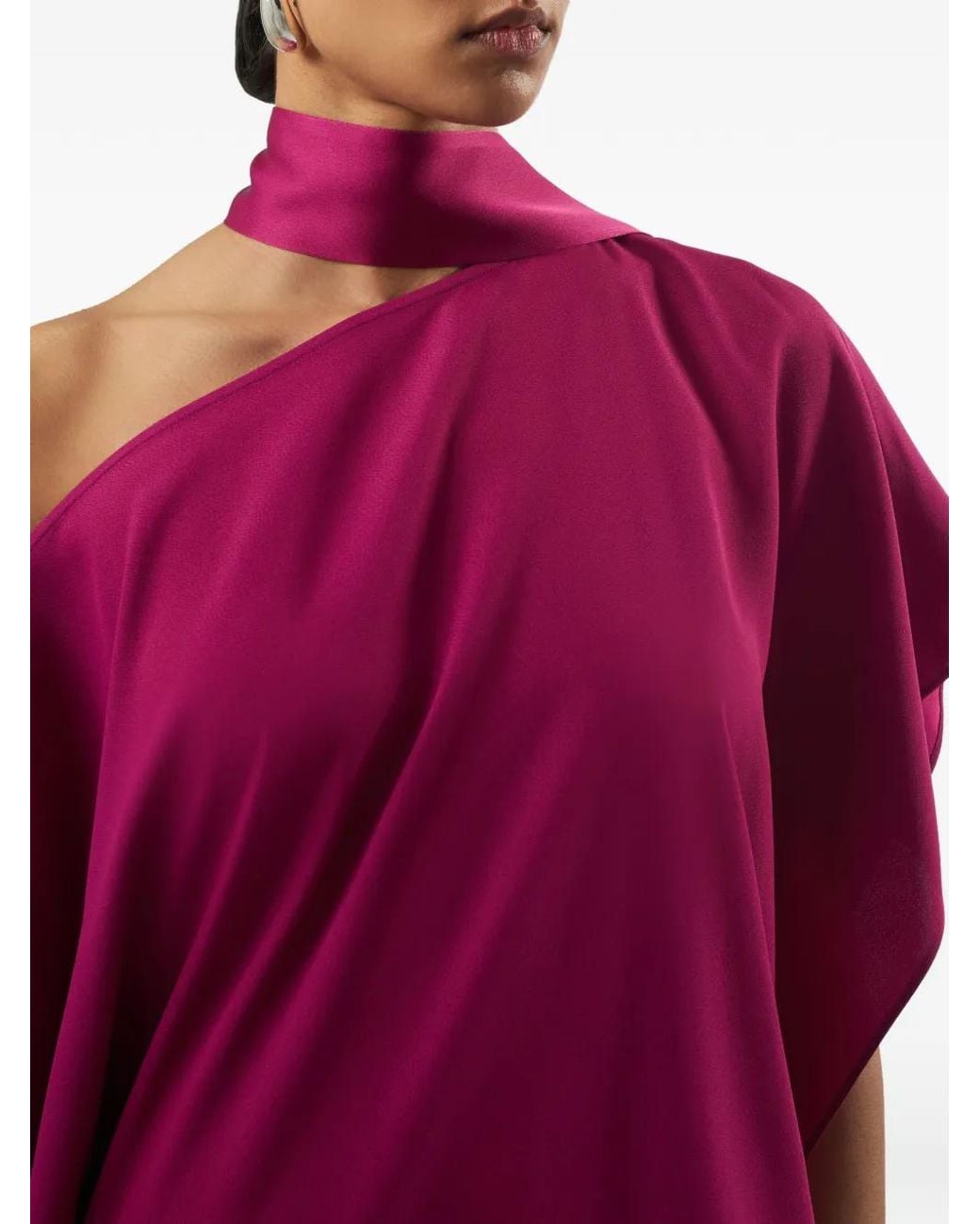 Taller Marmo Purple Trebbia One-Shoulder Dress