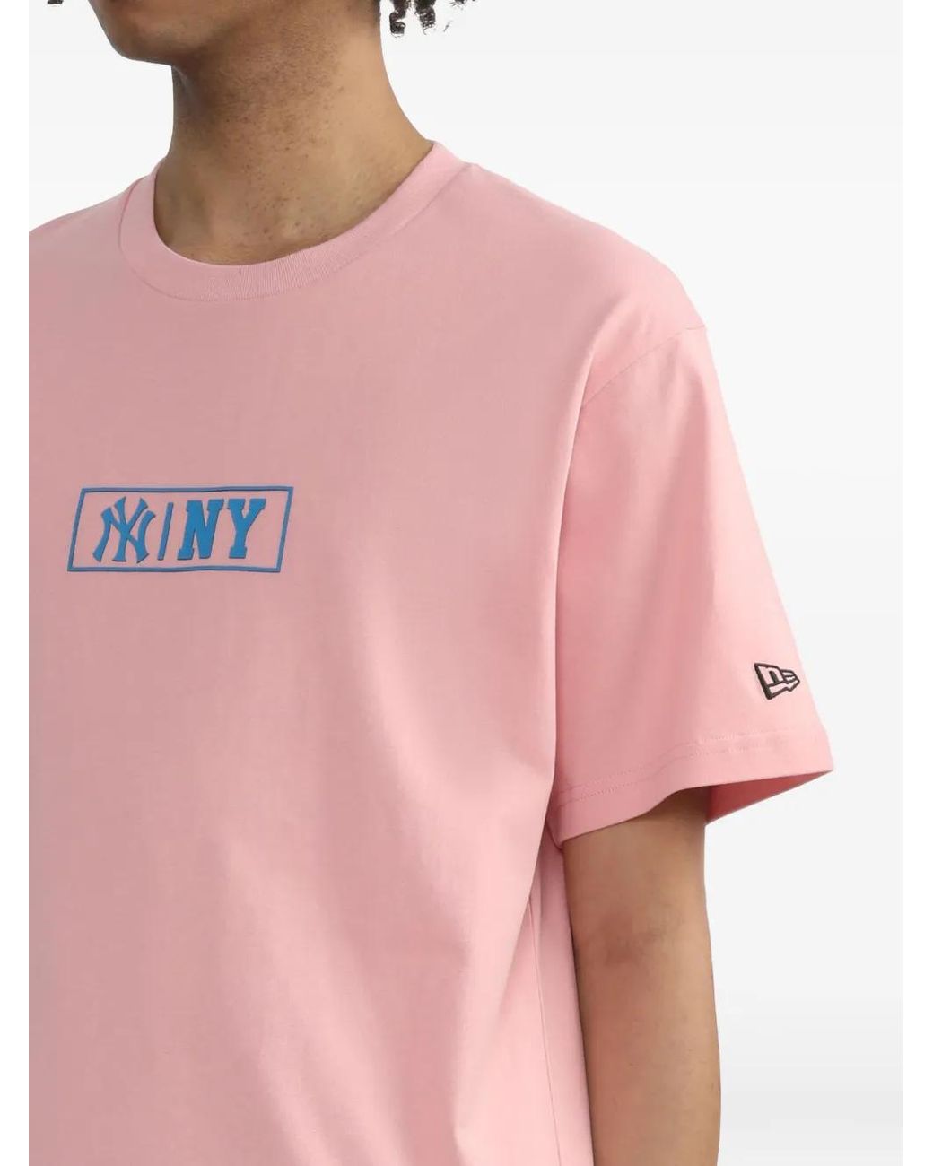 KTZ Pink Box-Logo Printed T-Shirt for men