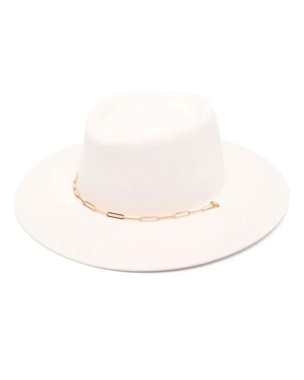 Van Palma Natural Merino Wool Flat-Brim Hat