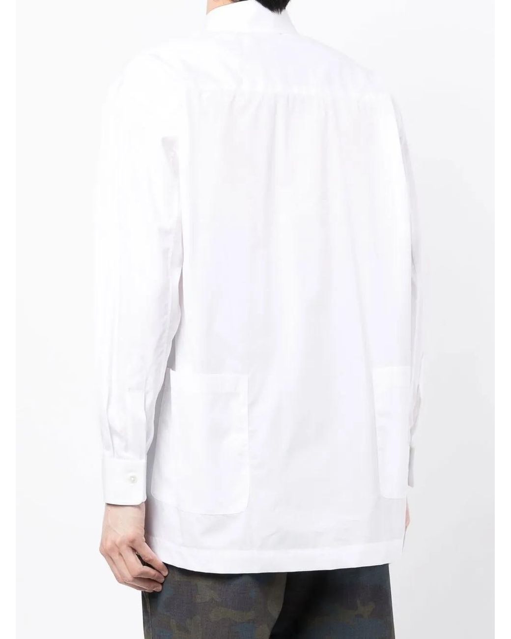The Power for the People White Logo-Patch Detail Shirt for men