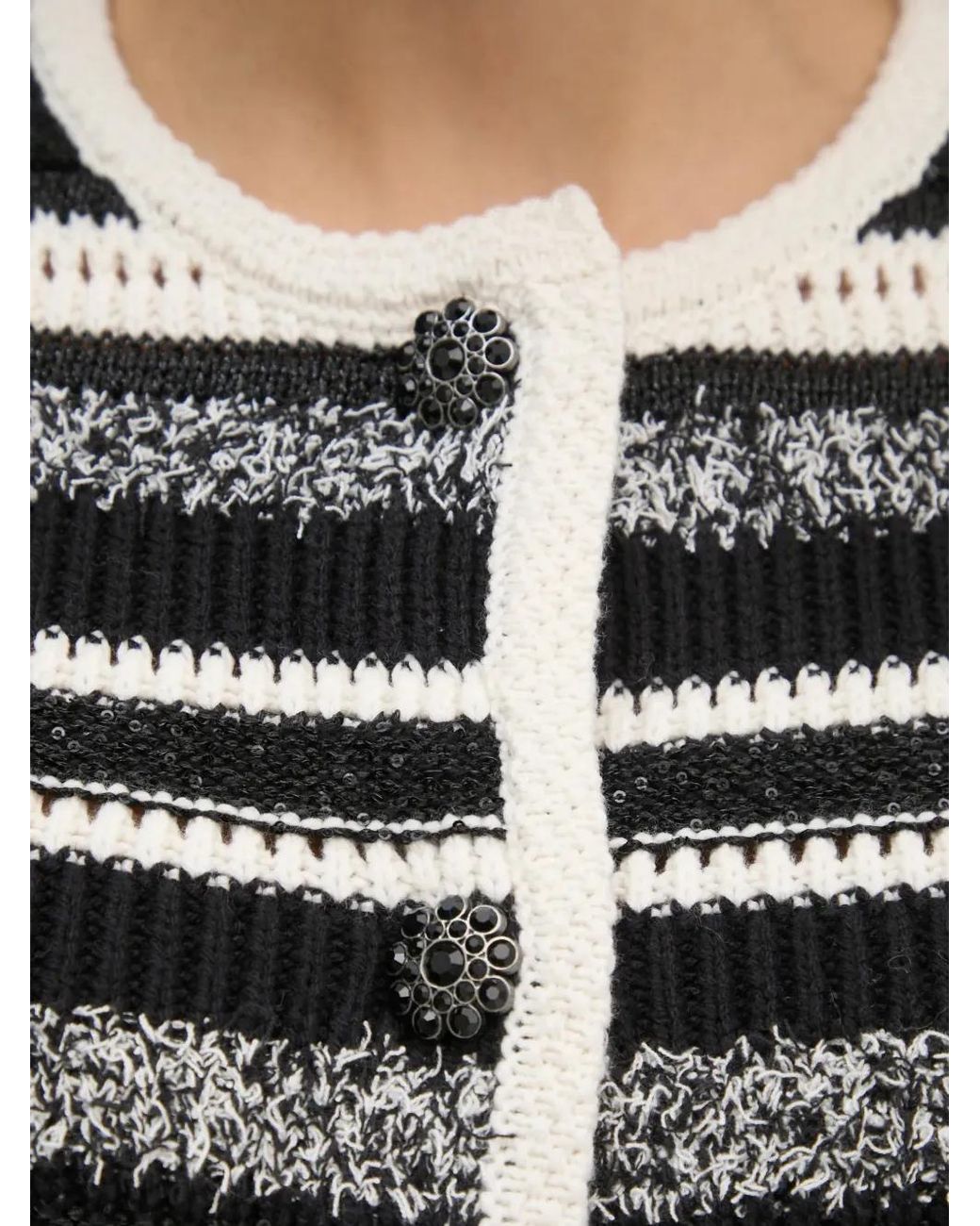 Ouí Black Striped Cardigan