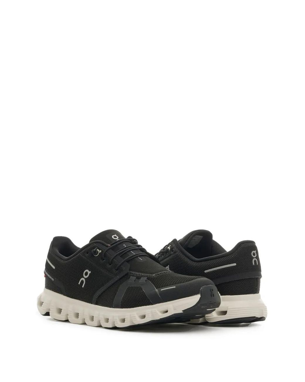 On Shoes Black Cloud 6 Lace-Up Logo Sneakers for men