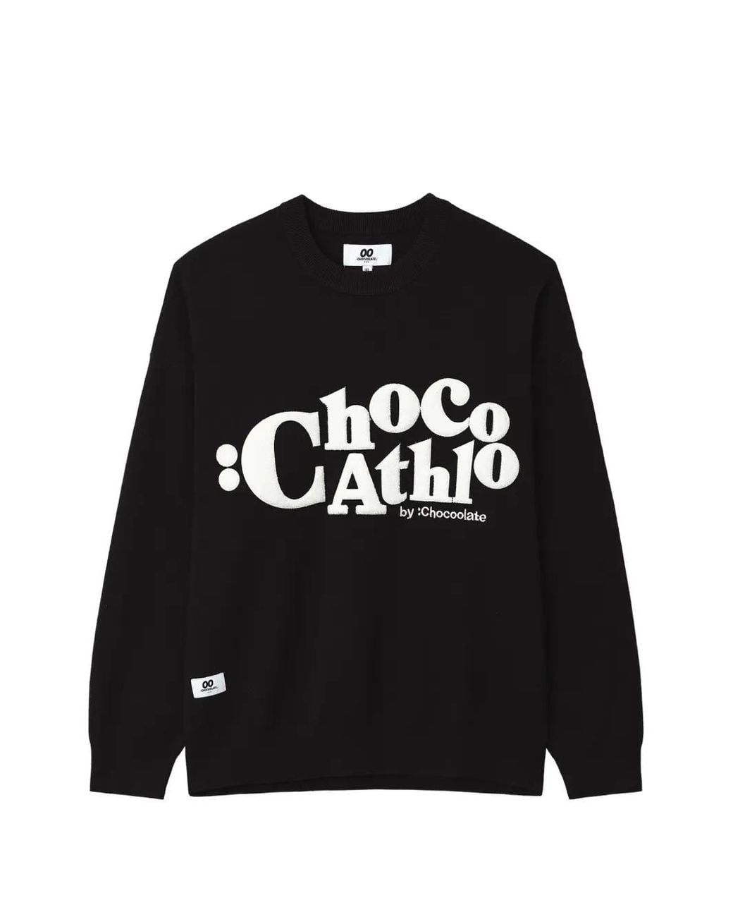 Chocoolate Black Logo-Patch Sweatshirt for men