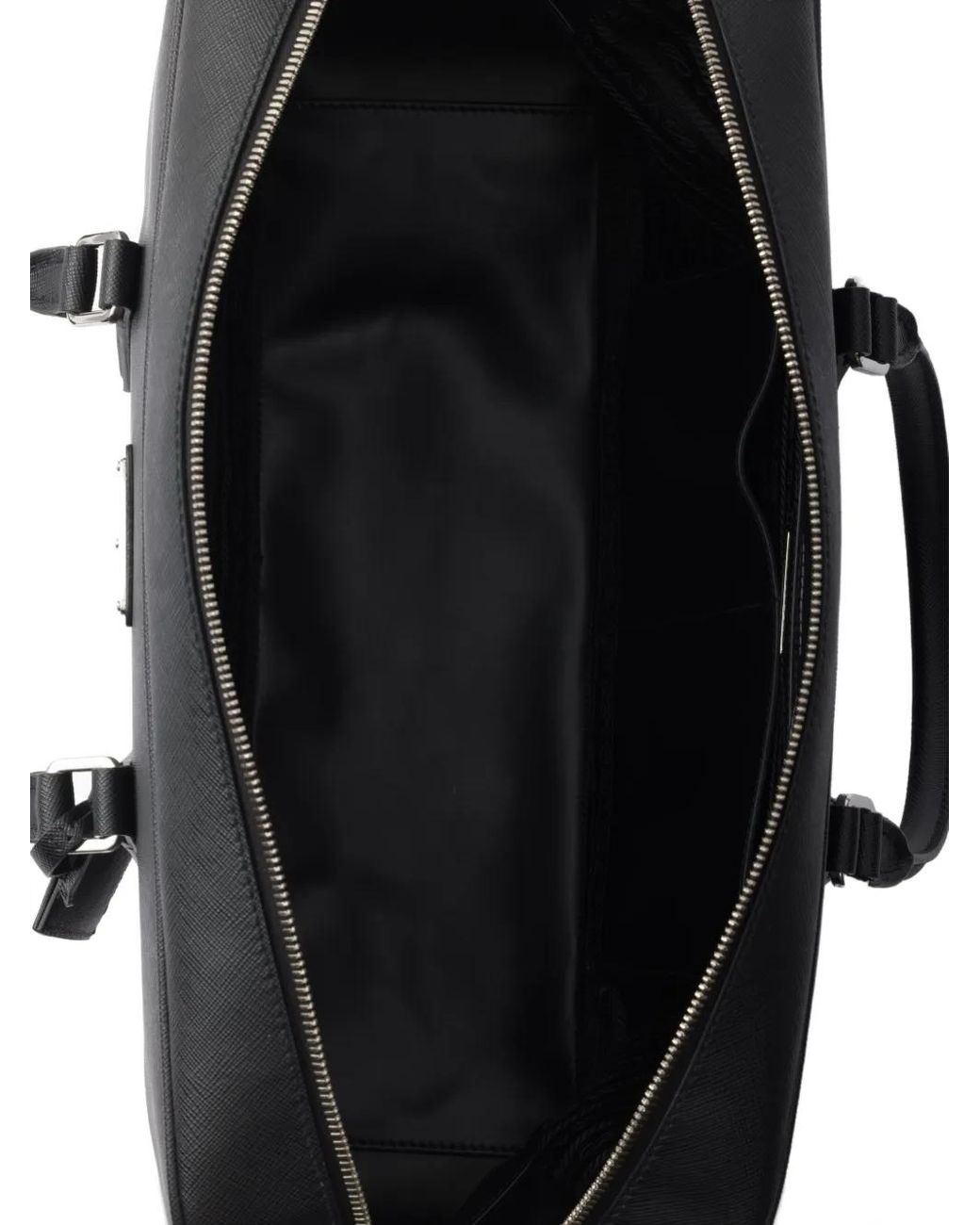 Prada Black Saffiano Leather Briefcase for men