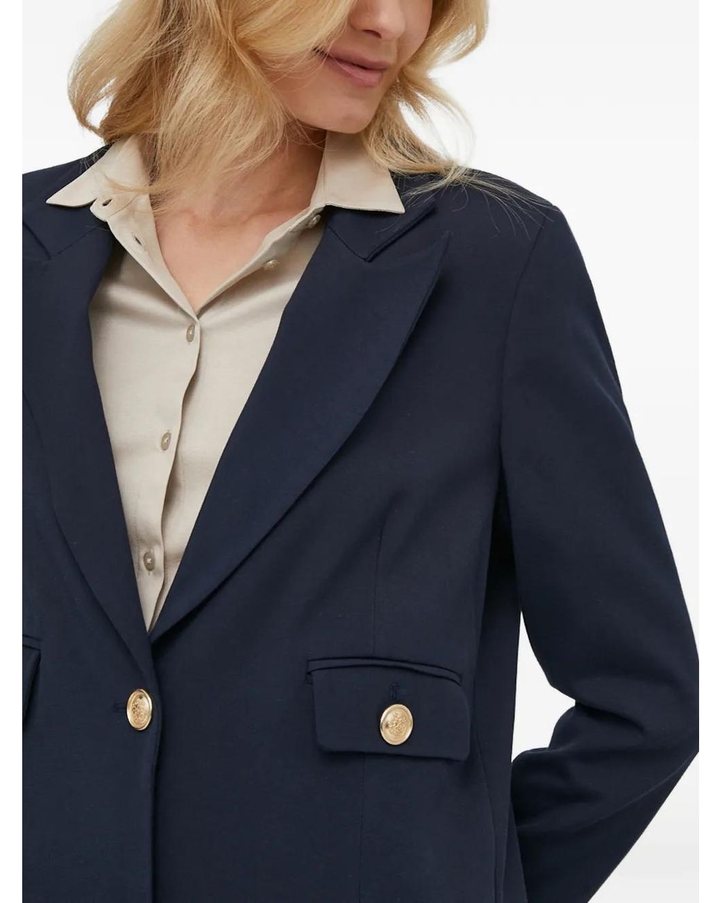 Mos Mosh Blue Single-Breasted Blazer
