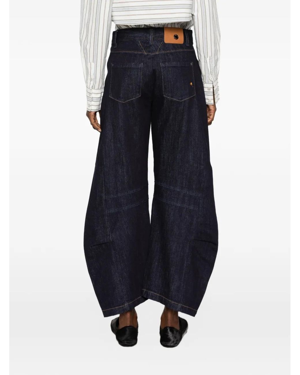 High Blue Wide-Leg Jeans