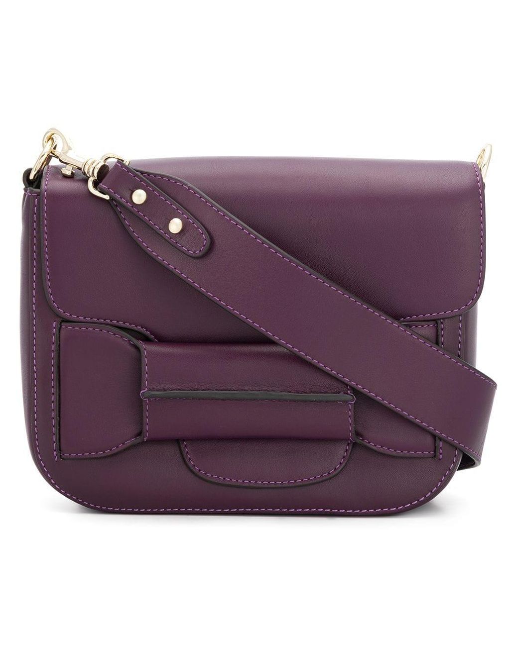 Coin Purse Clasp Miche Karie Purple Ruffle Wallet Bag Snap Case Pouch Clutch