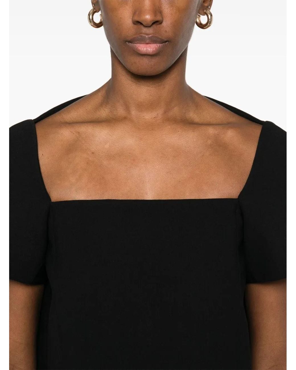 Khaite Black Chic Mini Dress For