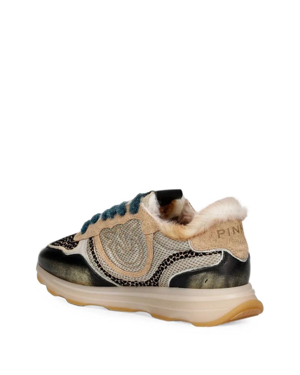 Pinko Natural Love Birds Animal-Print Sneakers