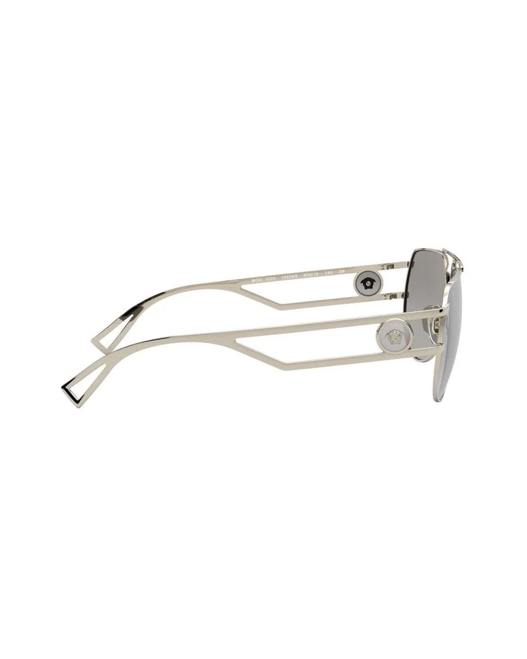 Versace Gray Medusa Pilot-Frame Sunglasses for men