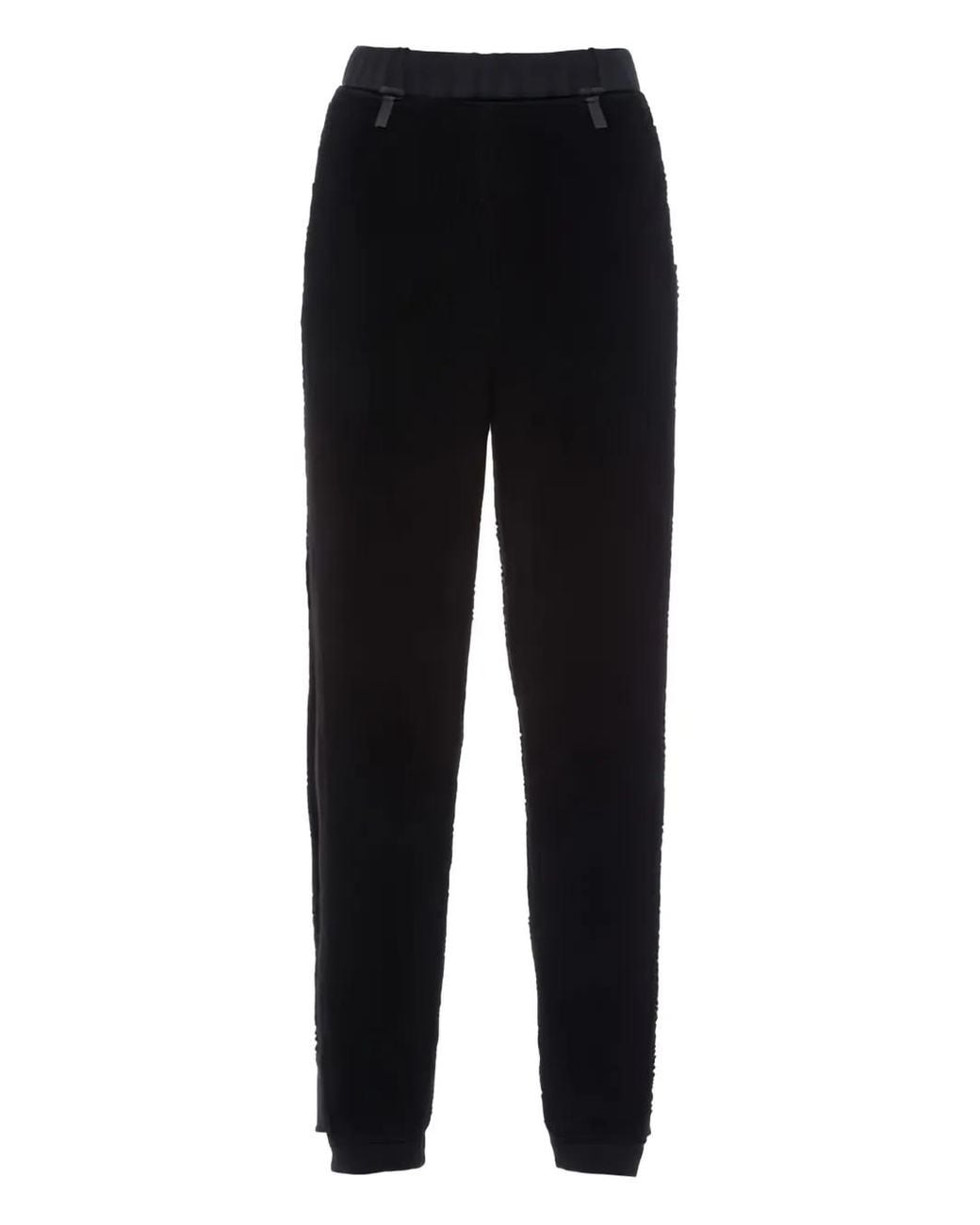Pantalones Con Logo Estampado Prada de color Black