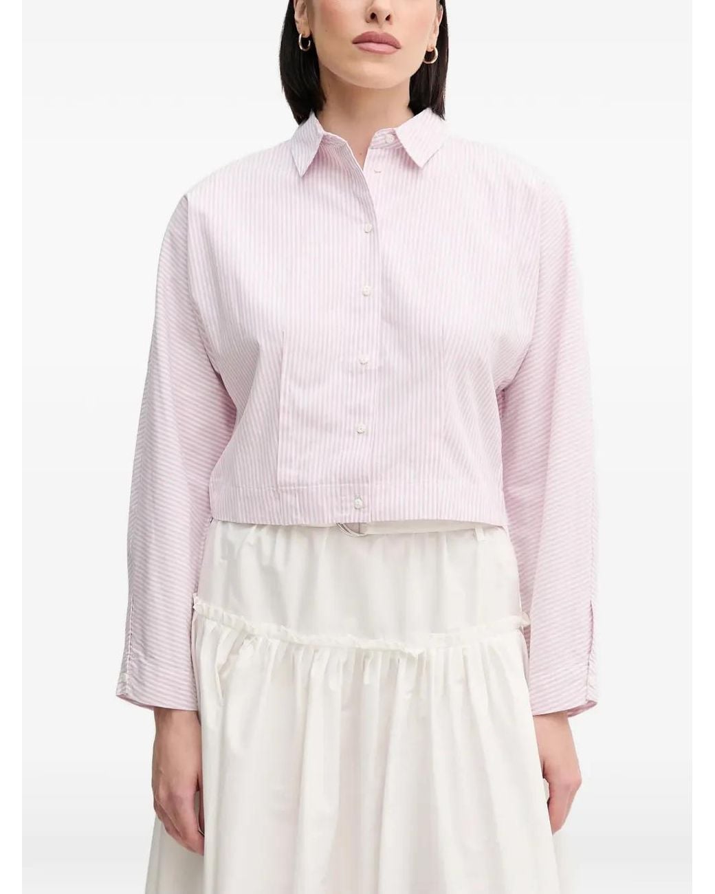 Benetton White Striped Shirt
