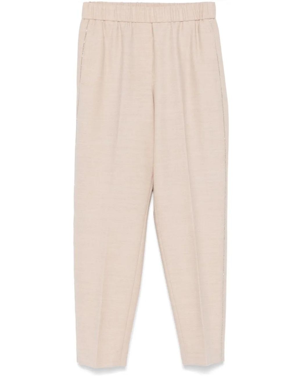 Peserico Natural Monili-Chain Trousers