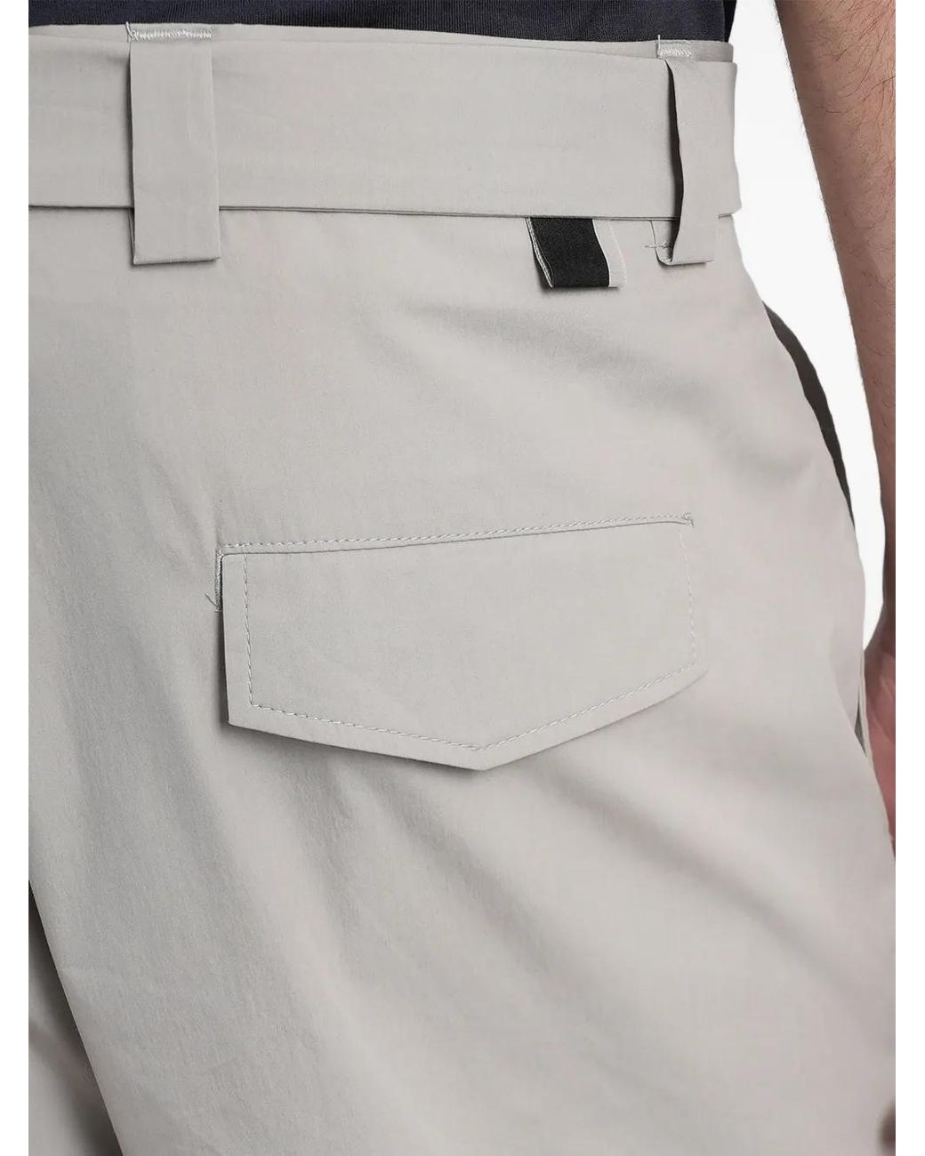 Low Brand Gray Virgil Belted Trousers for men