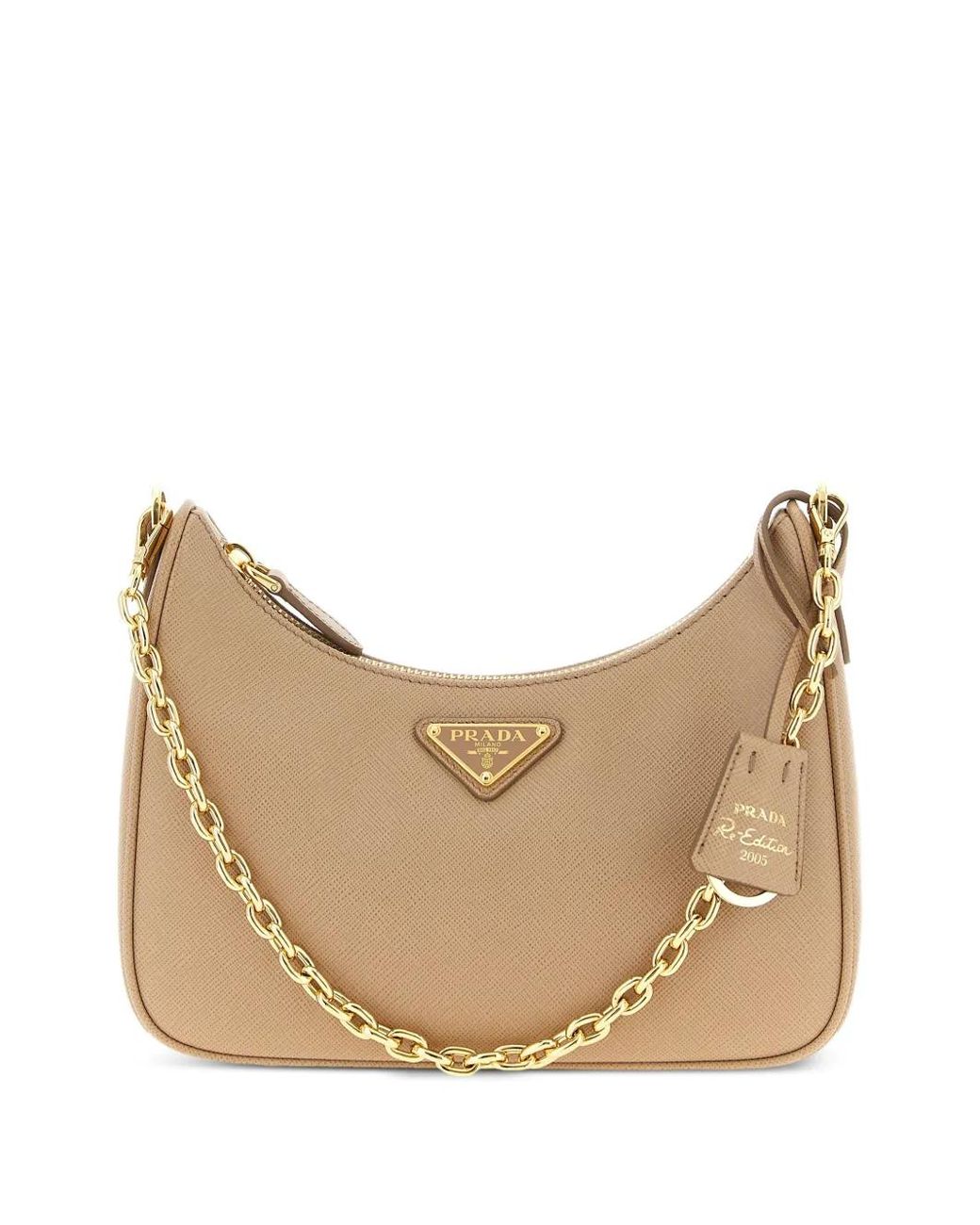 Prada Natural Re-Edition 2005 Saffiano Leather Bag