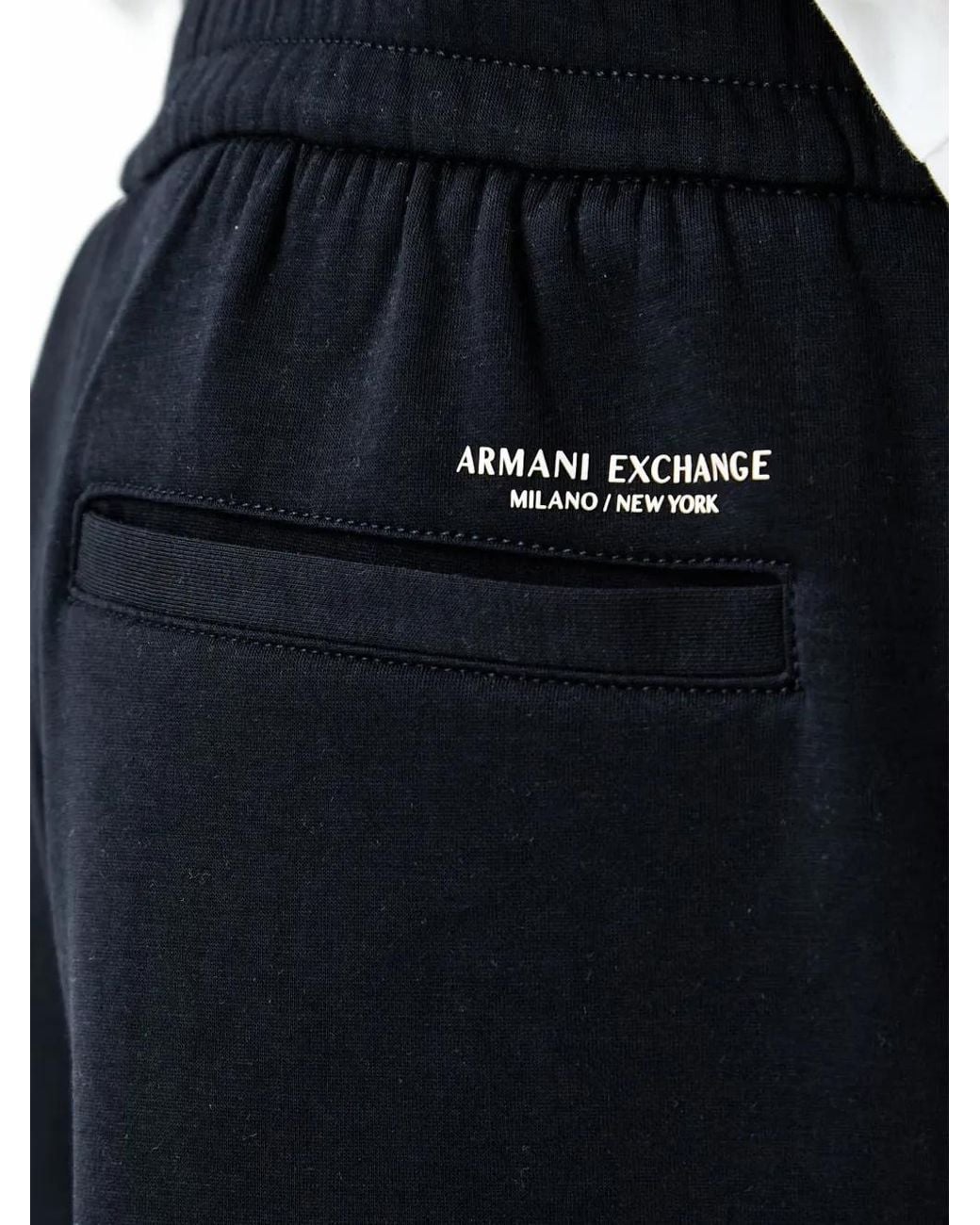 ARMANI EXCHANGE Black Floral-Print Shorts for men