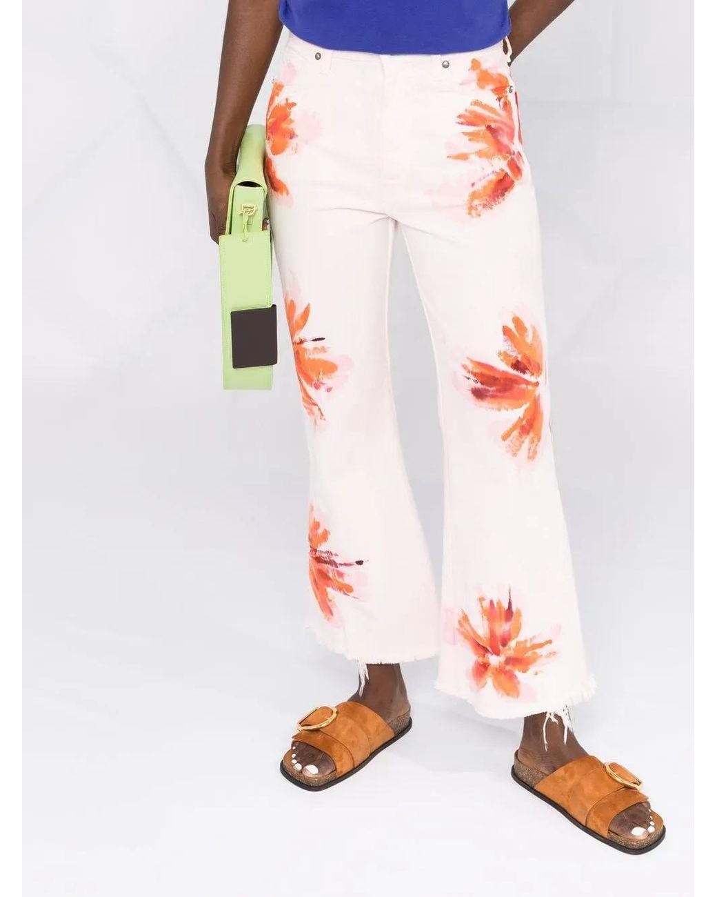 Alanui Pink Desert Island Flared Jeans