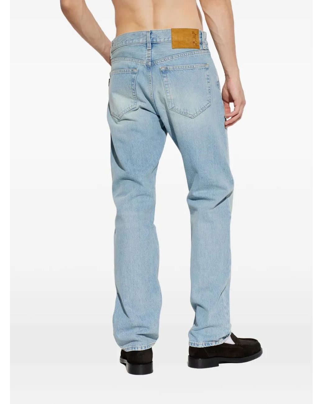 Haikure Blue Five-Pocket Straight Jeans for men