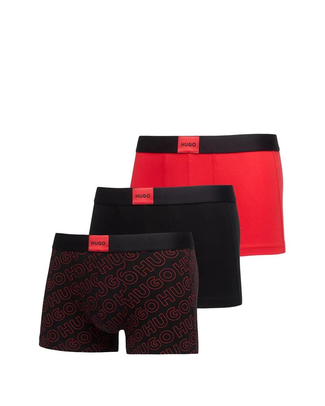 HUGO Red Logo-Print Trunks for men