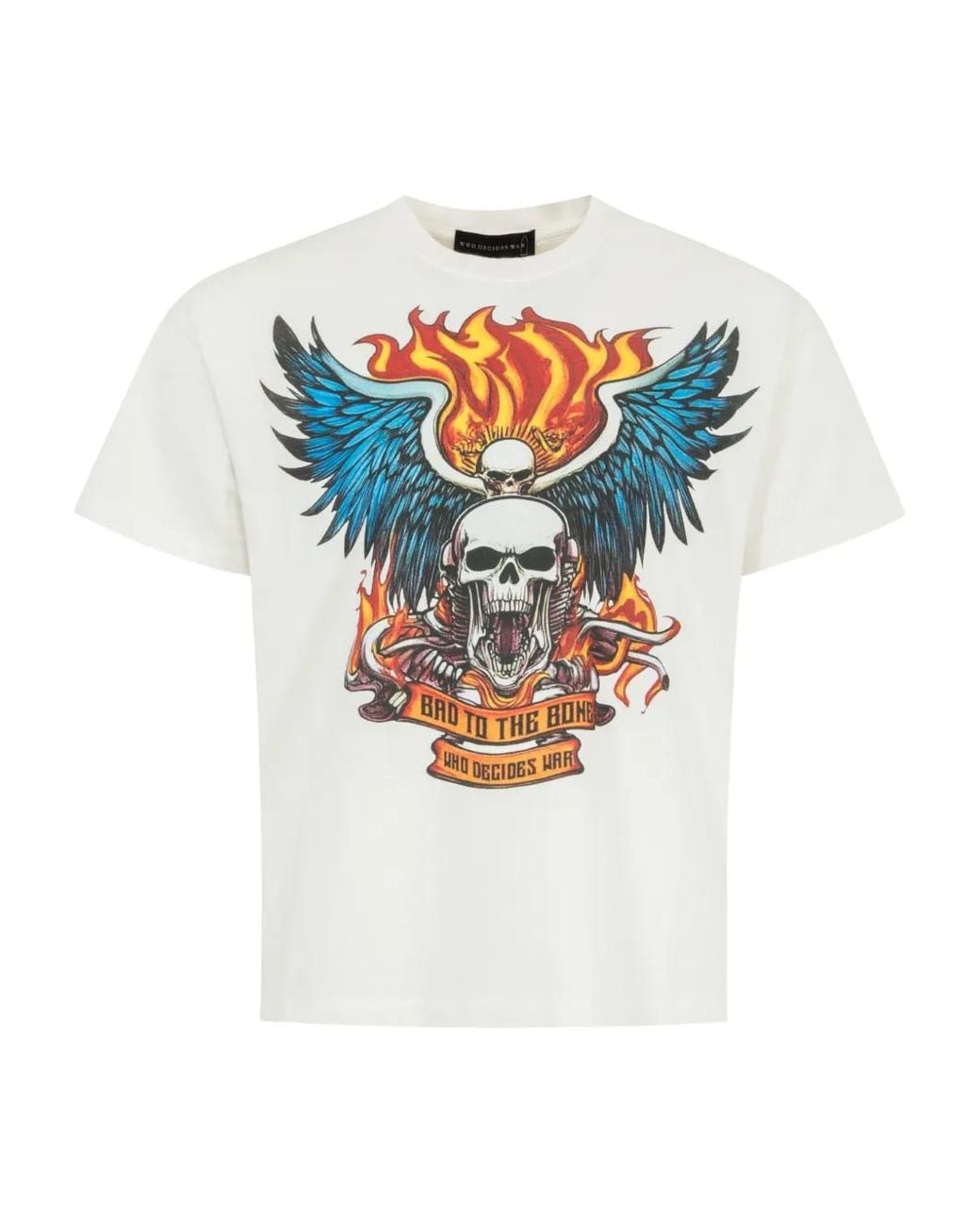Who Decides War White Graphic T-Shirt for men