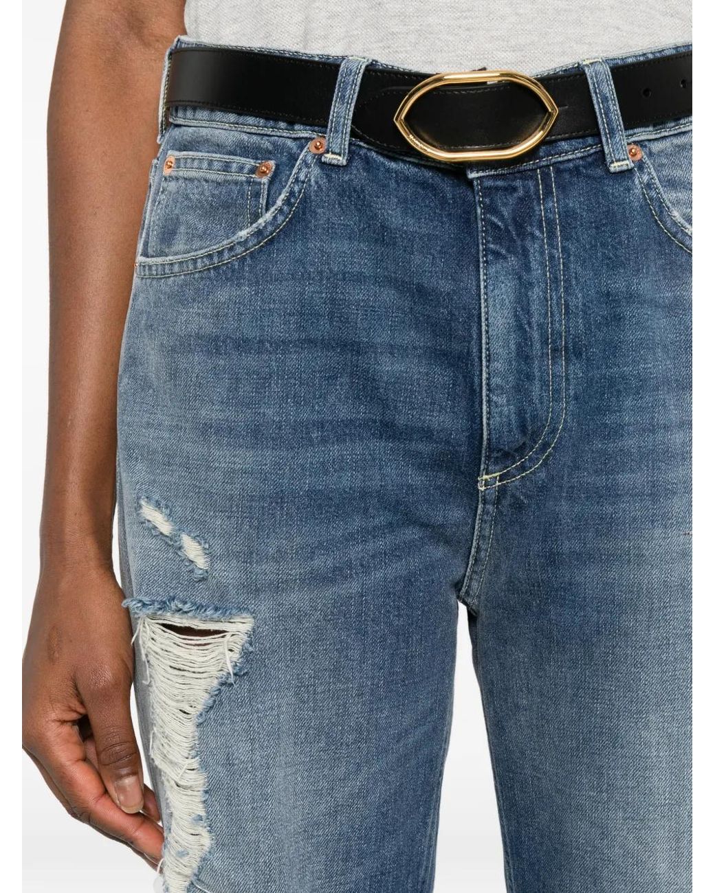 Dondup Gerafelde Jeans in het Blue