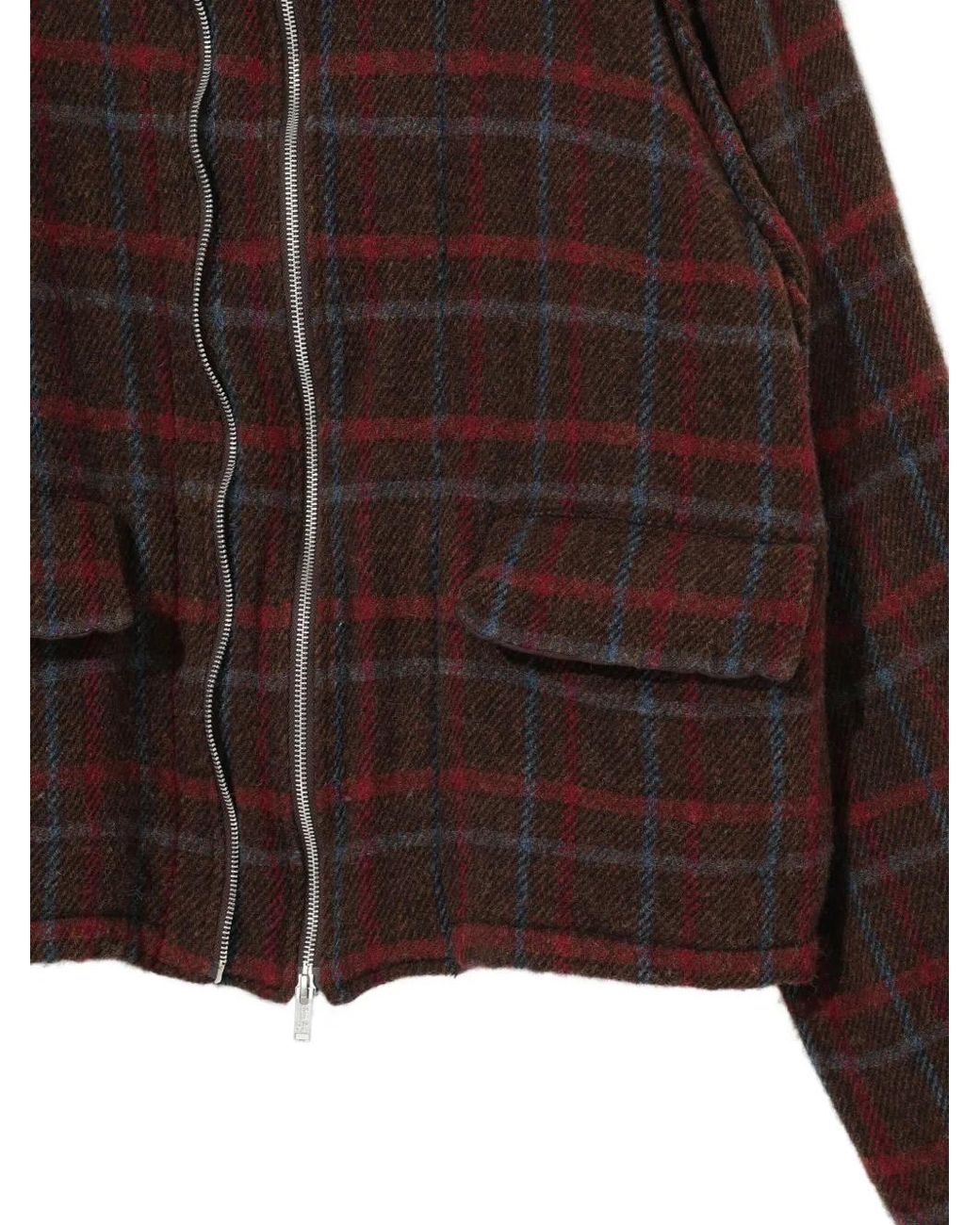 Undercover Karierte Jacke Mit Reißverschluss in Brown für Herren