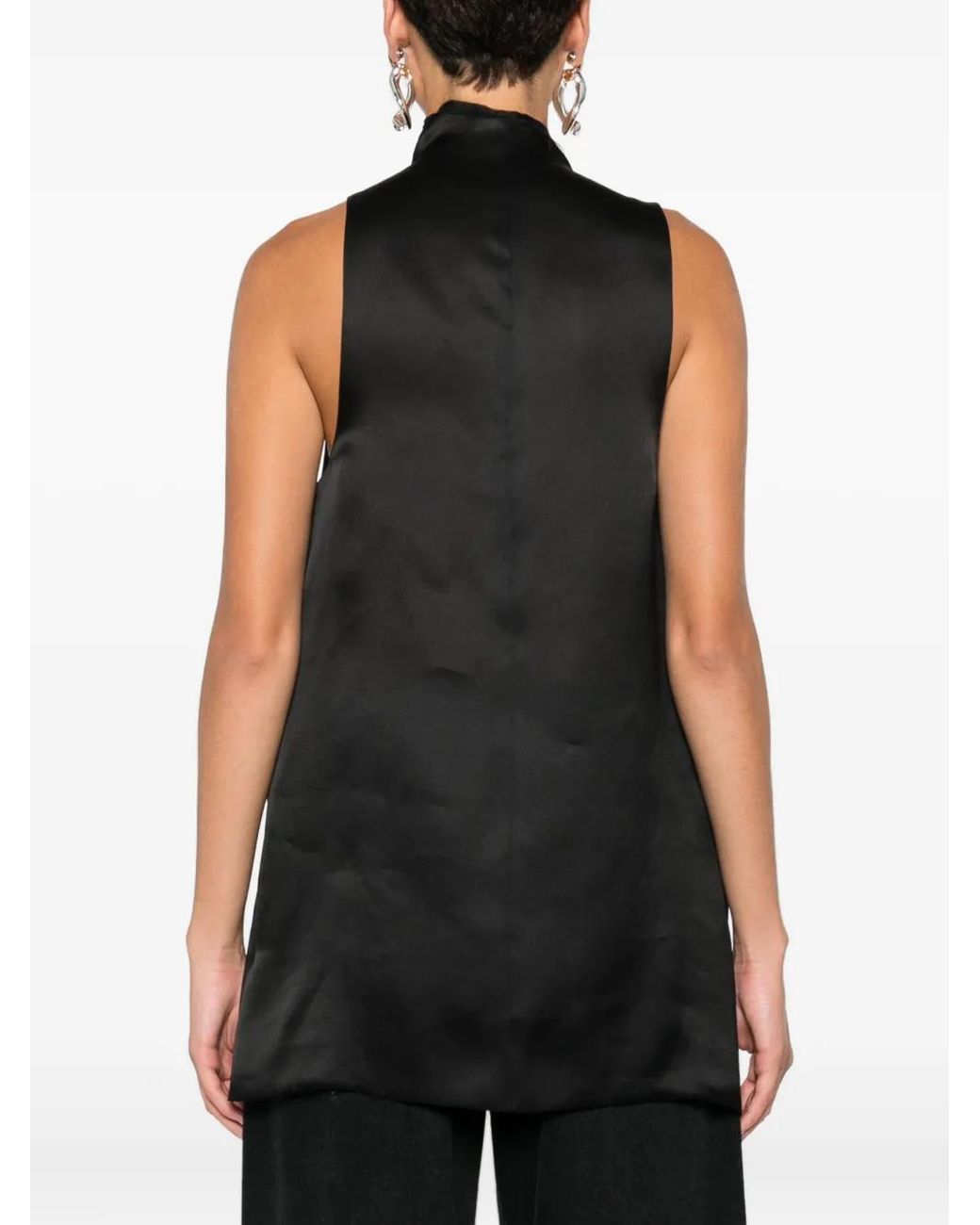 Khaite Black Meegan Sleeveless Top