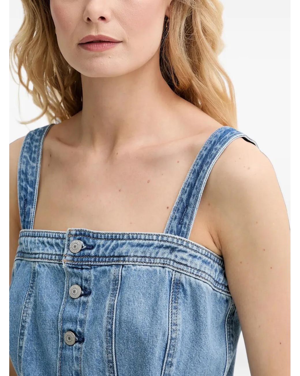 Levi's Blue Iconic Button-Up Denim Dress