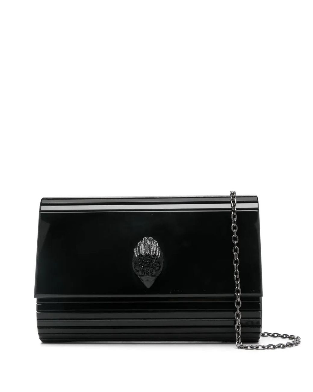 Kurt Geiger Black Drench Party Eagle Clutch Bag