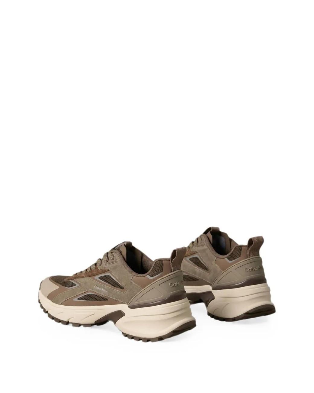 Calvin Klein Brown Runner Panelled Mesh Sneakers