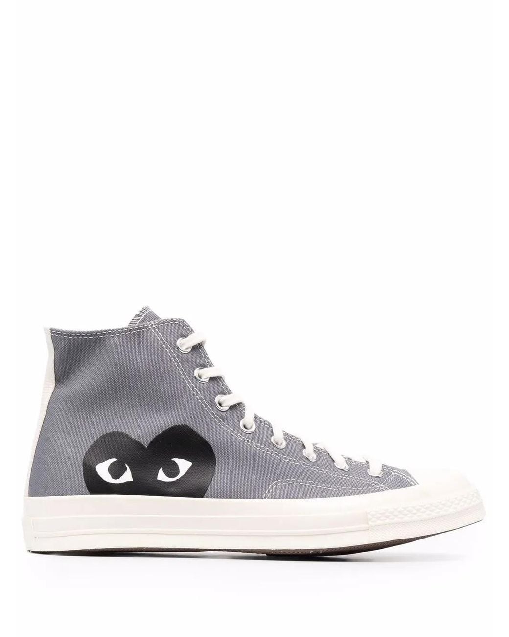 COMME DES GARÇONS PLAY Gray X Converse Black Heart Chuck Taylor '70 High Sneakers for men