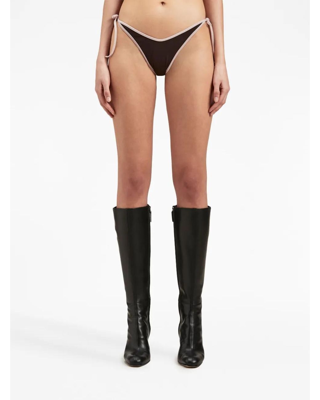 Palm Angels Brown V-line Bikini Bottom