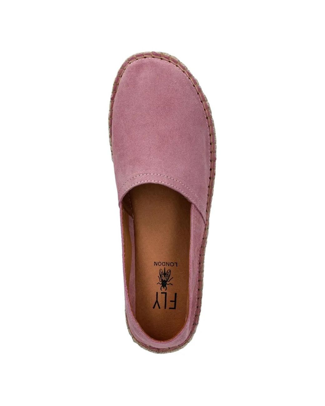 Fly London Pink Suede Slip-On Espadrilles