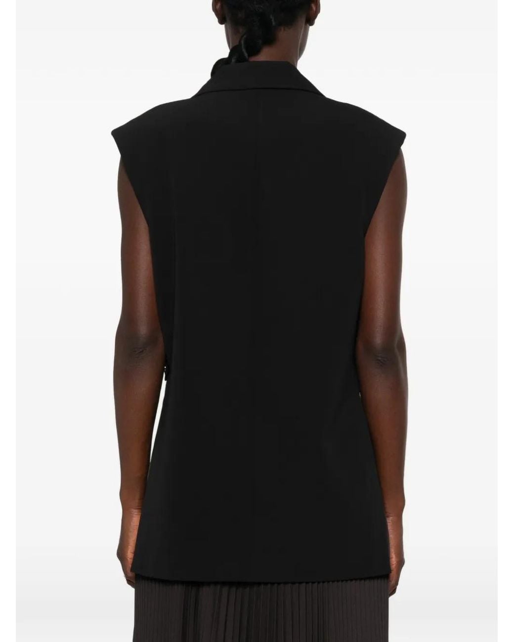 Imperial Black Veste Sans Manches À Boutonnière Croisée