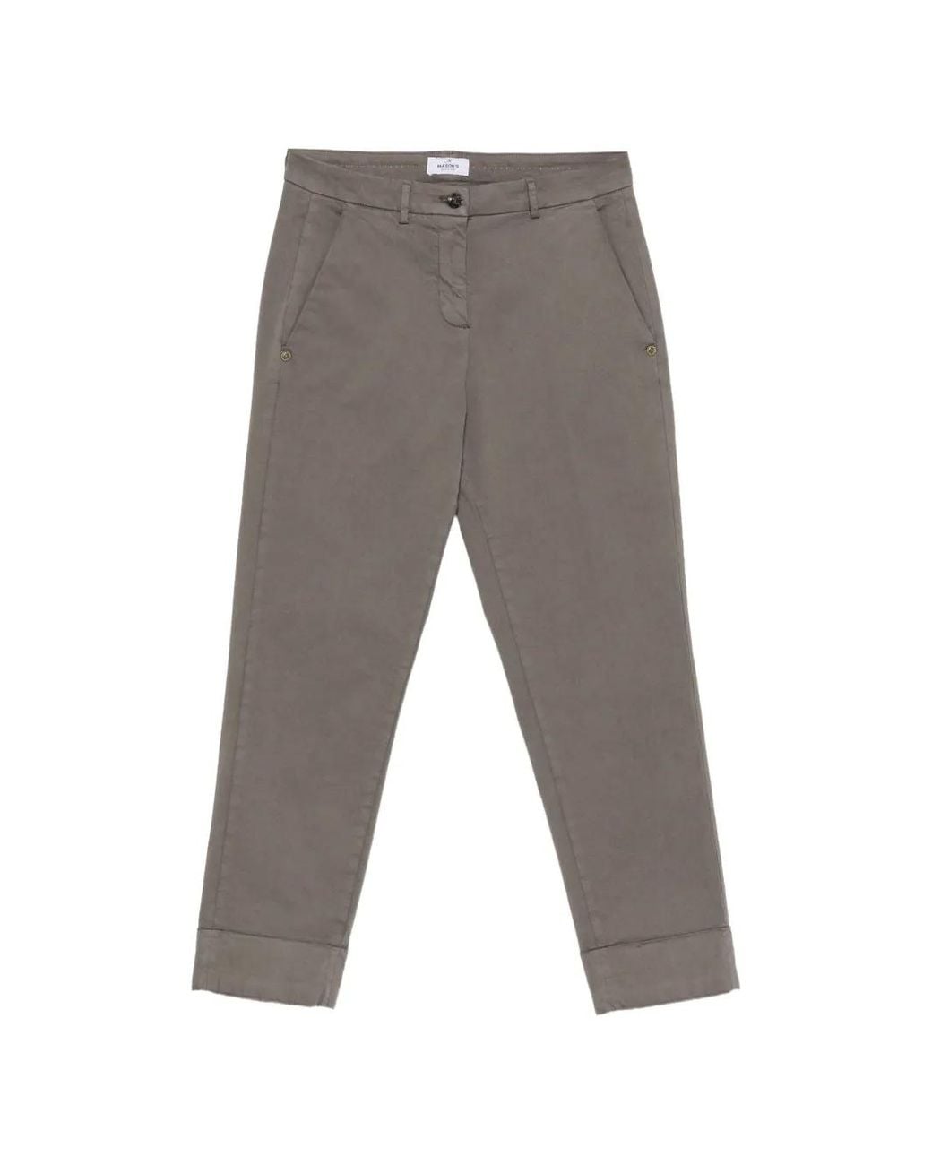 Mason's Gray New York Carrot-Fit Trousers