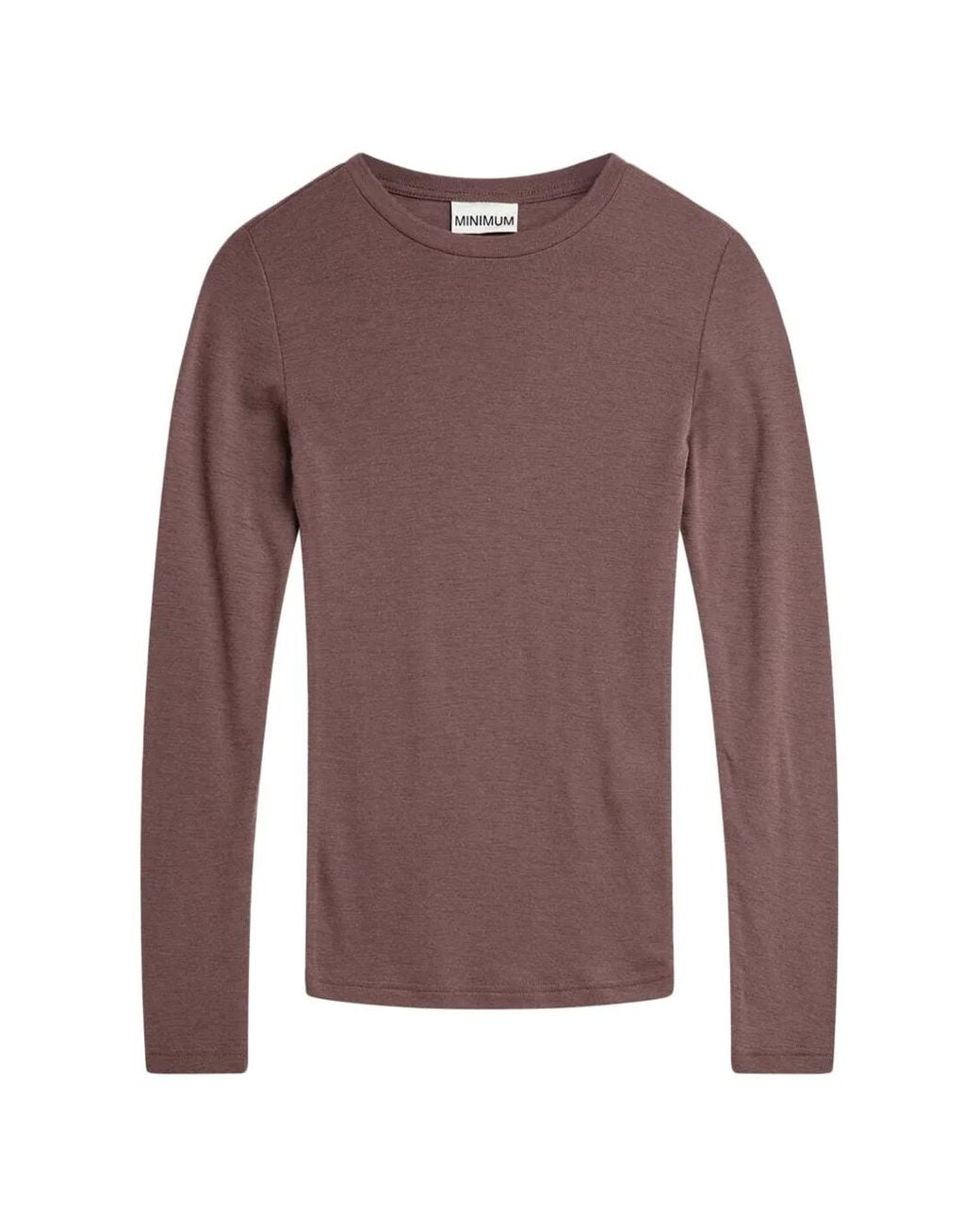 Minimum Purple Natashas Long-Sleeve Crew-Neck Sweater