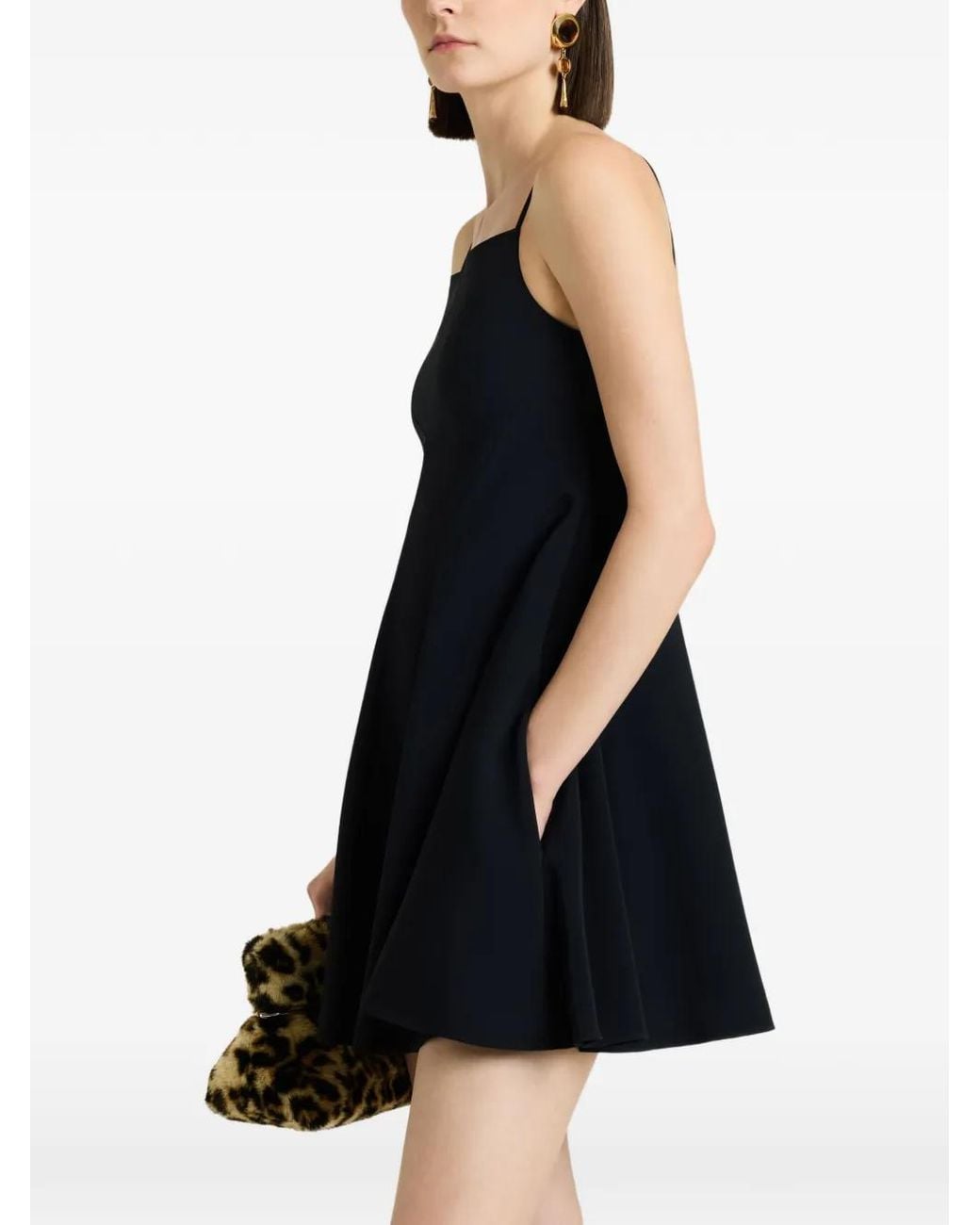 Givenchy Black Sliced Mini Dress