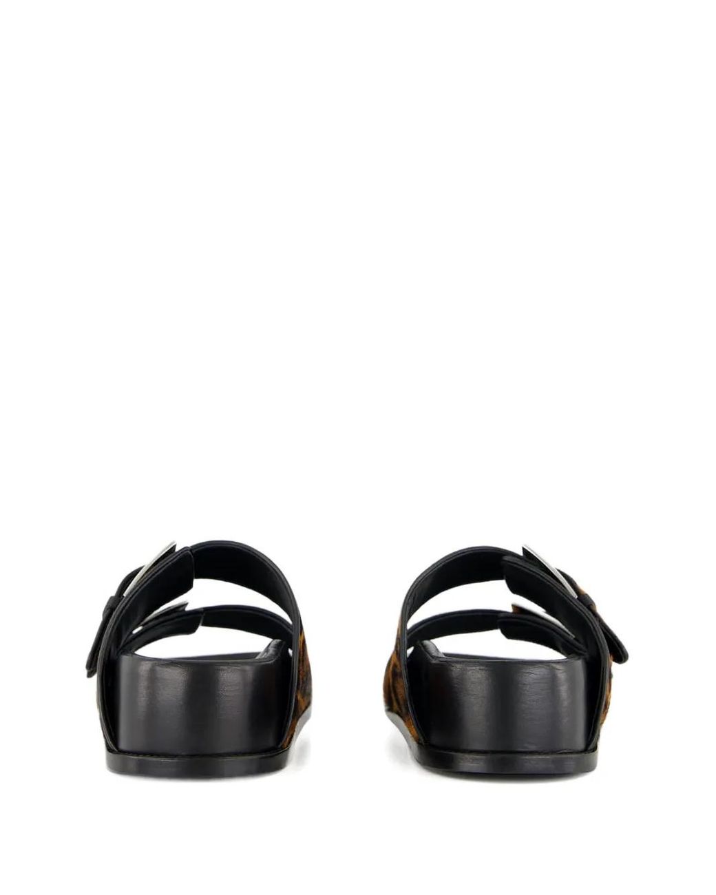 Paris Texas Brown Leopard-Print Flat Sandals