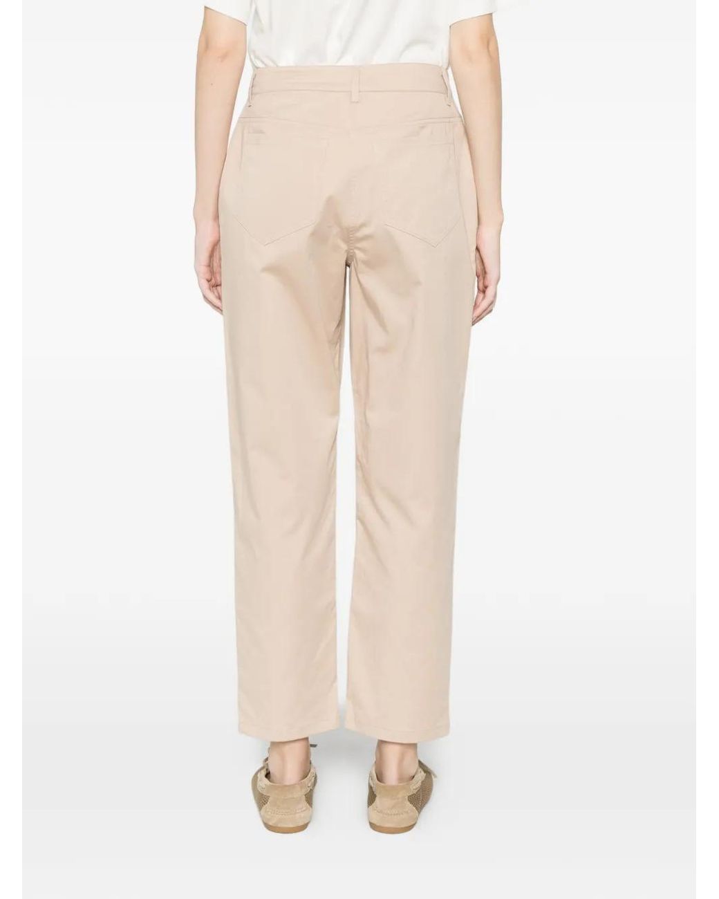 Marella White Buttoned Trousers